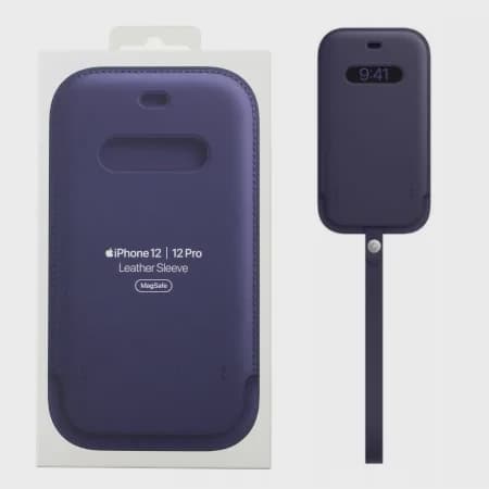 Original Magsafe Leather Case Apple iPhone 12 Pro Max Deep Violet