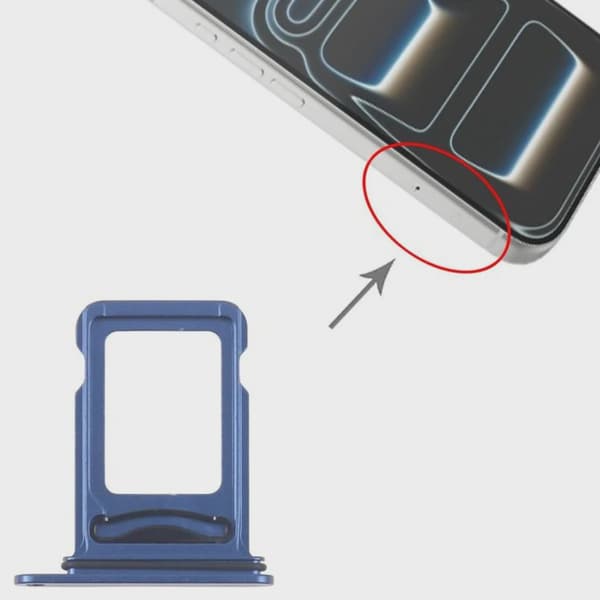 Simkortshållare Dual SIM för iPhone 17 Pro - Deep blue