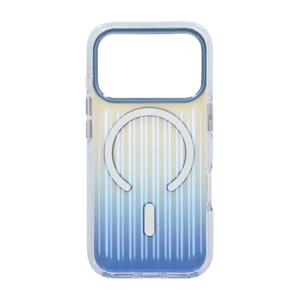 Corrugated Gradient Magnetic Case For iPhone 17 Pro Blue