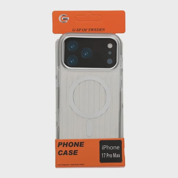 Corrugated Magsafe Case for iPhone 17 Pro Max - Silver