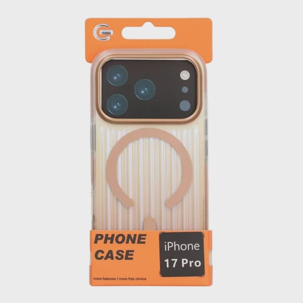 Corrugated MagSafe Case for iPhone 17 Pro - Gradient Gold