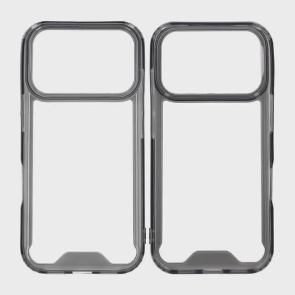 Shockproof Mobile Case for iPhone 17 Pro - Transparent Black