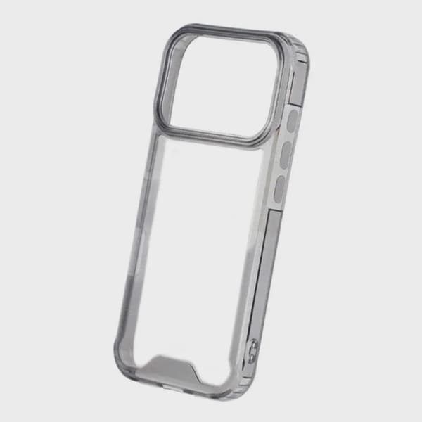 Shockproof Mobile Case for iPhone 17 Pro - Transparent Black