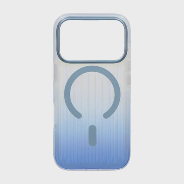 Corrugated MagSafe Case for iPhone 17 Pro Max - Gradient Blue