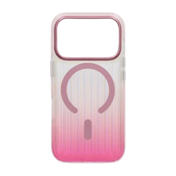Corrugated Gradient Magnetic Case For iPhone 17 Pro Max Pink