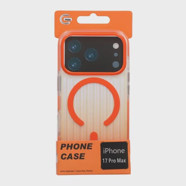 Corrugated MagSafe Case for iPhone 17 Pro Max - Gradient Orange