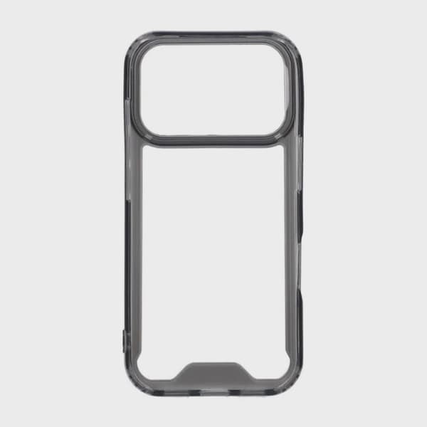 Shockproof Mobile Case for iPhone 17 Pro - Transparent Black