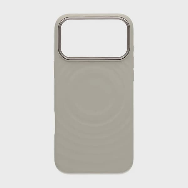 Beige Silicone Case with Magsafe for iPhone 17 Pro Max