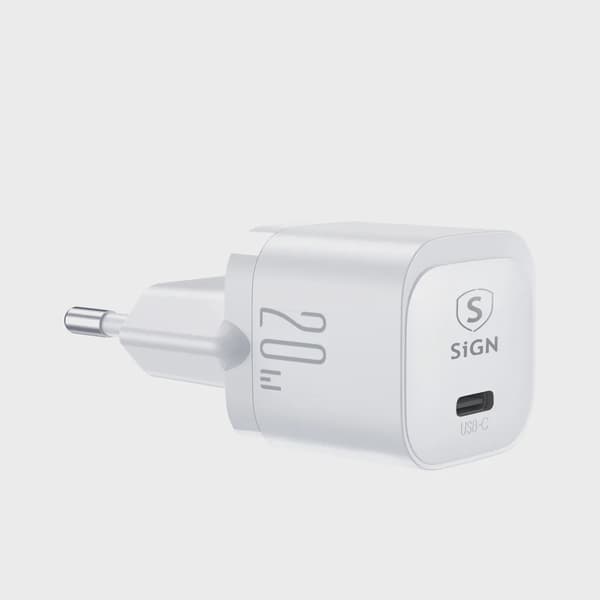 SiGN Mini Fast Charger USB-C PD 20W - White