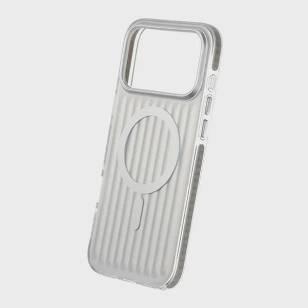 Corrugated Magsafe Case for iPhone 17 Pro Max - Silver