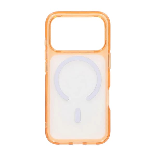 Mobilskal TPU Magsafe för iPhone 17 Pro - Orange Transparent