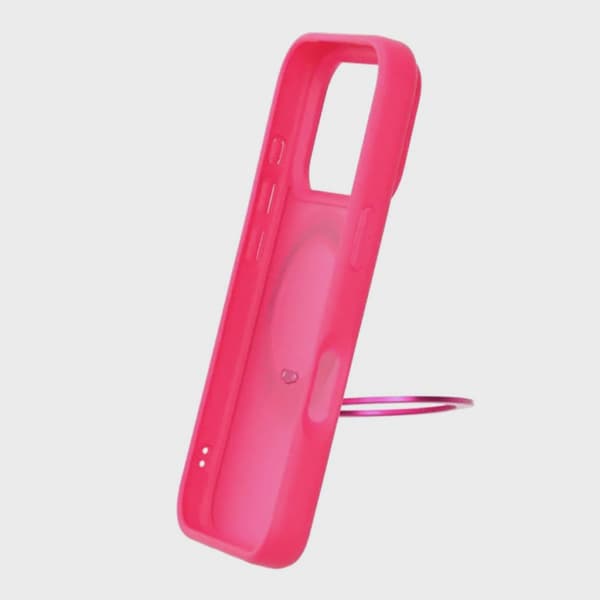 Mobile Case Rotating Magnetic Stand for iPhone 17 Pro - Pink