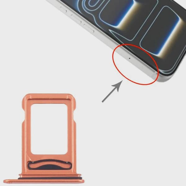 Simkortshållare Dual SIM för iPhone 17 Pro - Cosmic Orange