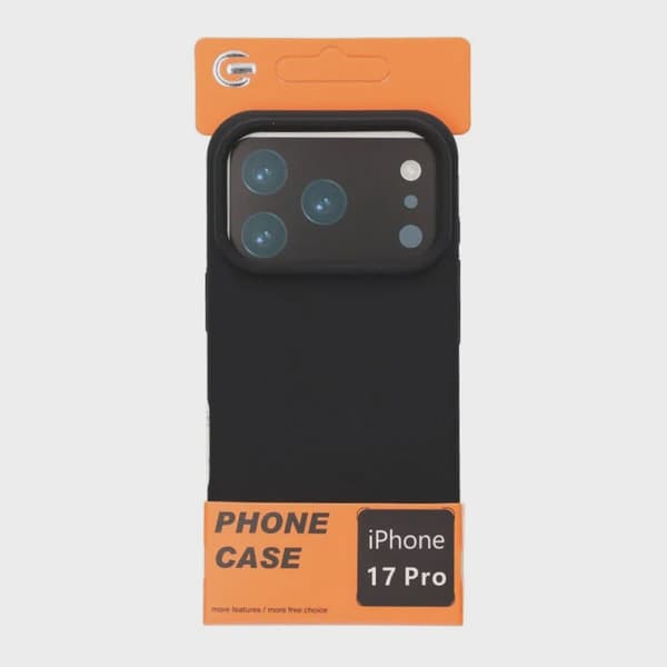 Soft Silicone Case for iPhone 17 Pro - Black