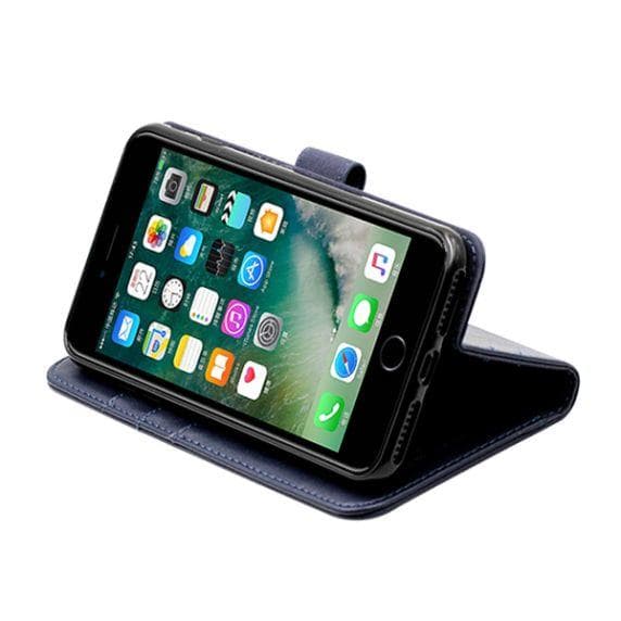 Flip Stand Leather Case For iPhone 7 plus/8 plus Blue