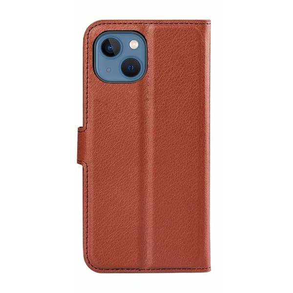 iPhone 15 Plus Wallet Case with Stand - Brown