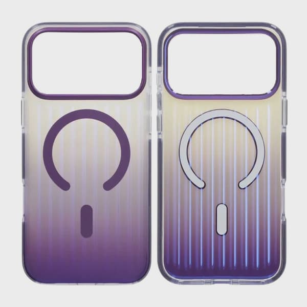 Corrugated MagSafe Case for iPhone 17 Pro Max - Gradient Dark Purple
