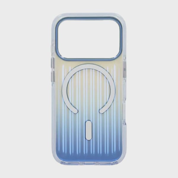 Corrugated MagSafe Case for iPhone 17 Pro - Gradient Blue