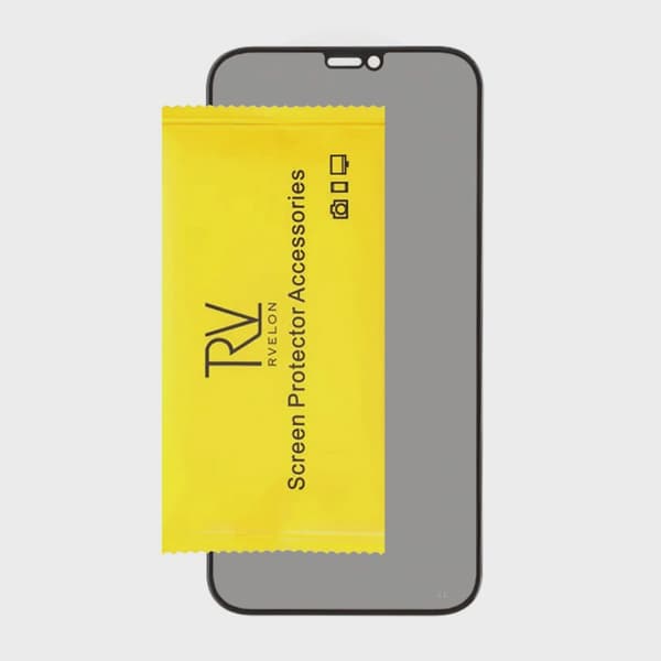 Screen Protector Privacy Tempered Glass iPhone 12/12 Pro - Black (eco-friendly)