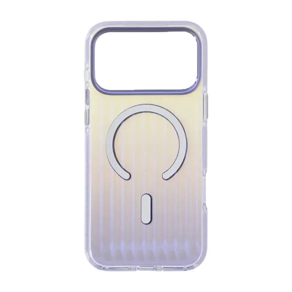 Corrugated Gradient Magnetic Case For iPhone 17 Pro Light Purple