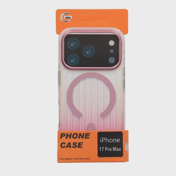 Corrugated MagSafe Case for iPhone 17 Pro Max - Gradient Pink