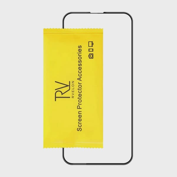Screen Protector Tempered Glass iPhone 16 Pro Max - Black (eco-friendly)
