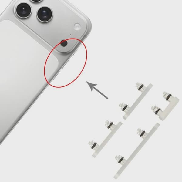Knappsats för iPhone 17 Pro och 17 Pro Max - Silver