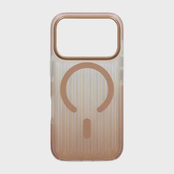 Corrugated MagSafe Case for iPhone 17 Pro - Gradient Gold