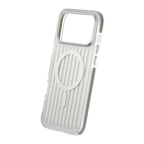 Mobilskal Korrugerad Magsafe för iPhone 17 Pro Max - Silver