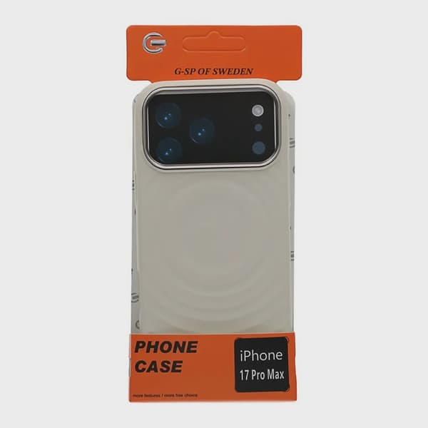 Beige Silicone Case with Magsafe for iPhone 17 Pro Max