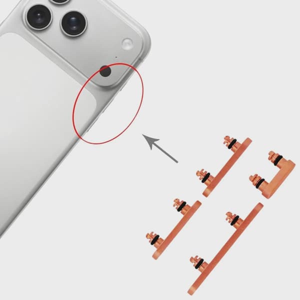 Knappsats för iPhone 17 Pro och 17 Pro Max - Orange