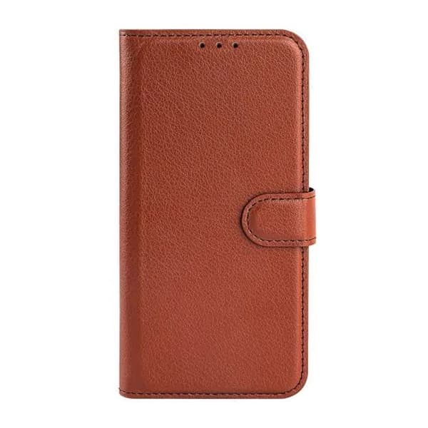 iPhone 15 Plus Wallet Case with Stand - Brown