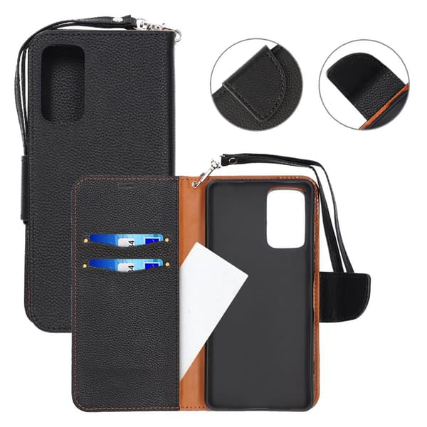 Samsung S20 FE Wallet Case with Stand - Black