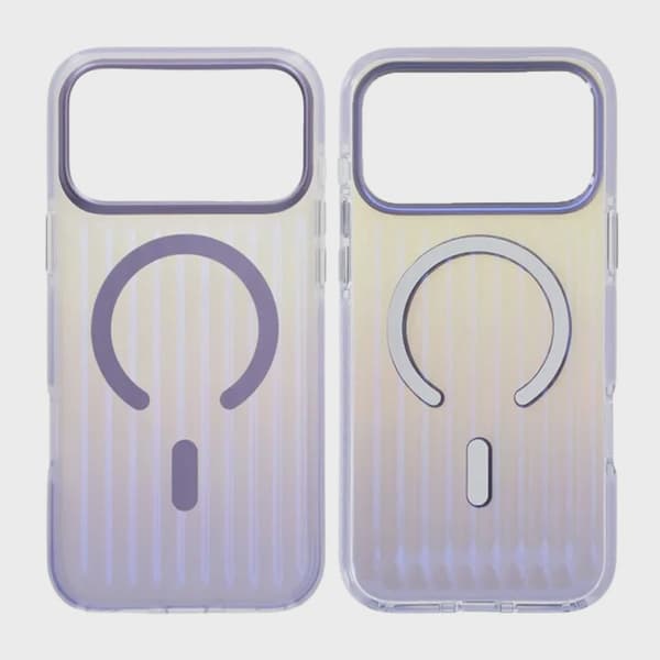 Corrugated MagSafe Case for iPhone 17 Pro Max - Gradient Light Purple