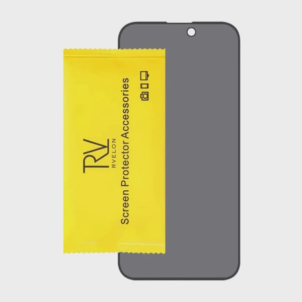 Screen Protector Privacy Tempered Glass iPhone 15 Pro Max - Black (Eco-friendly)