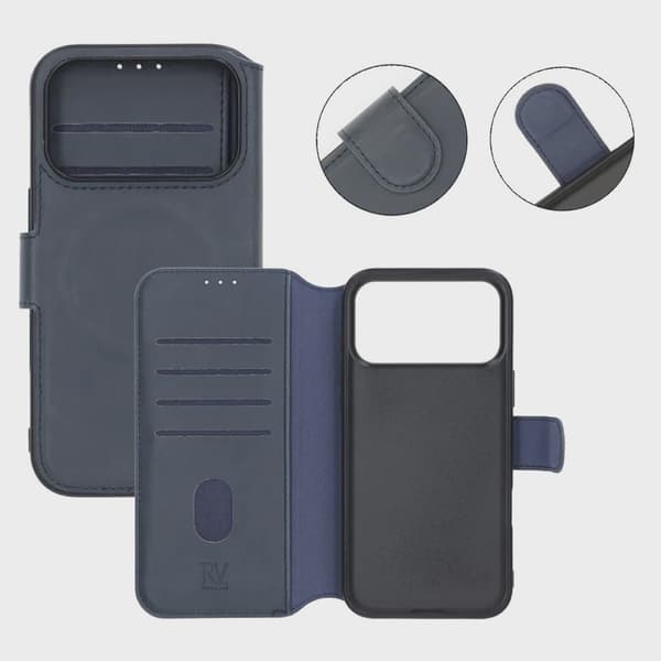 Rvelon Wallet Case for iPhone 17 Pro Max - Blue
