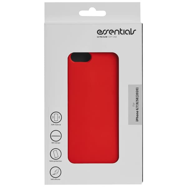 iPhone 6/7/8/SE (2020) silikon baksida, Röd