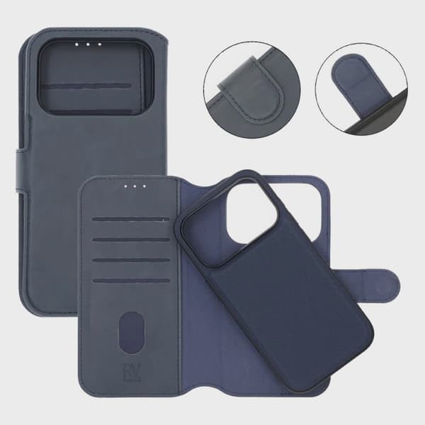 Removable Wallet Case Magnet for iPhone 17 Pro Max - Blue