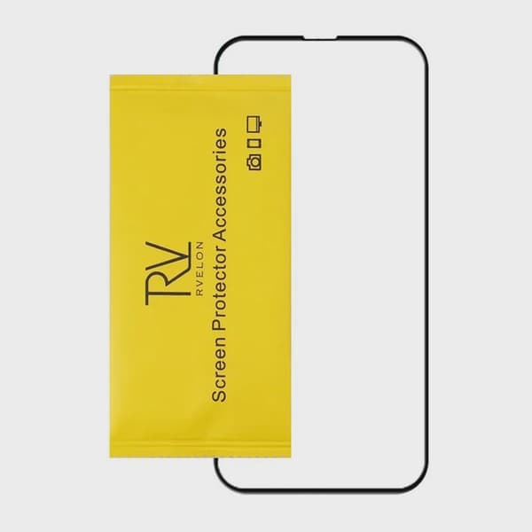 Screen Protector Tempered Glass iPhone 15 Pro Max - Black (eco-friendly)