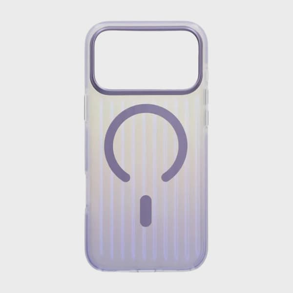 Corrugated MagSafe Case for iPhone 17 Pro - Gradient Light Purple