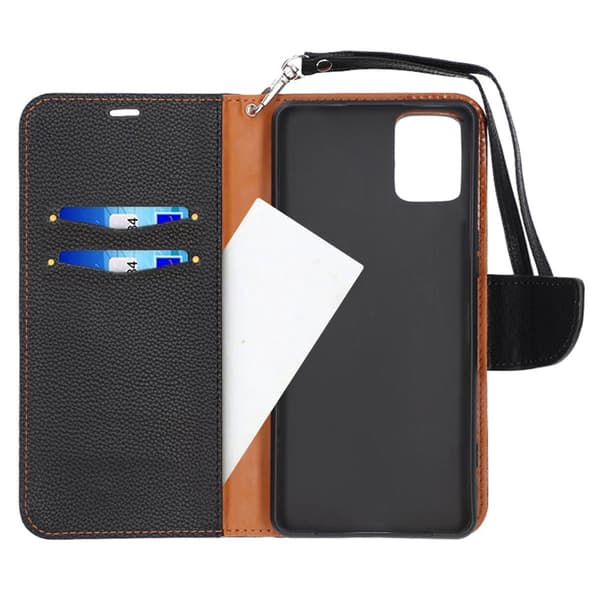 Samsung Galaxy A41 Wallet Case with Stand - Black