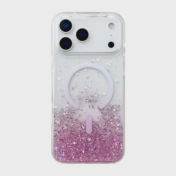 Glitter case with MagSafe for iPhone 17 Pro Max - Pink
