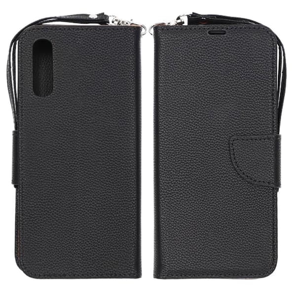 Samsung A50 Wallet Case with Stand - Black