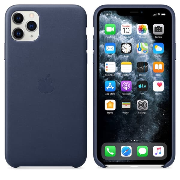 Apple Leather Case for iPhone 11 Pro Max - Midnight Blue