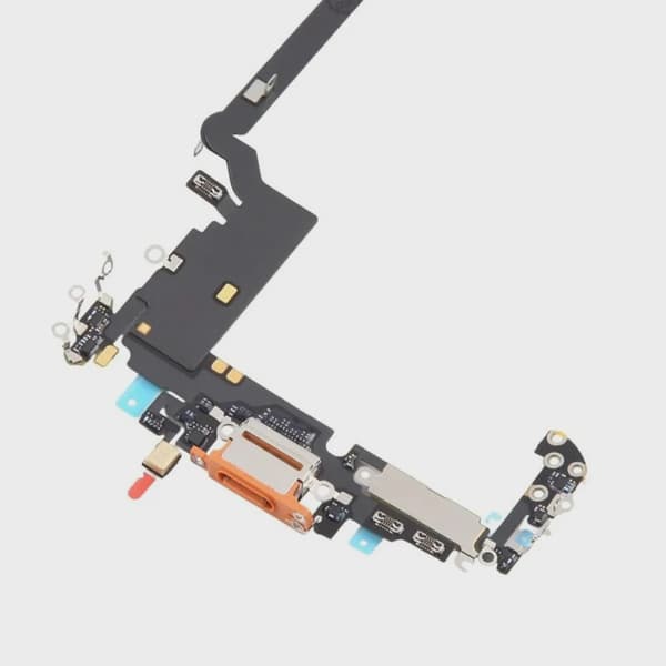 Laddkontakt med Flexkabel för iPhone 17 Pro Max - Orange