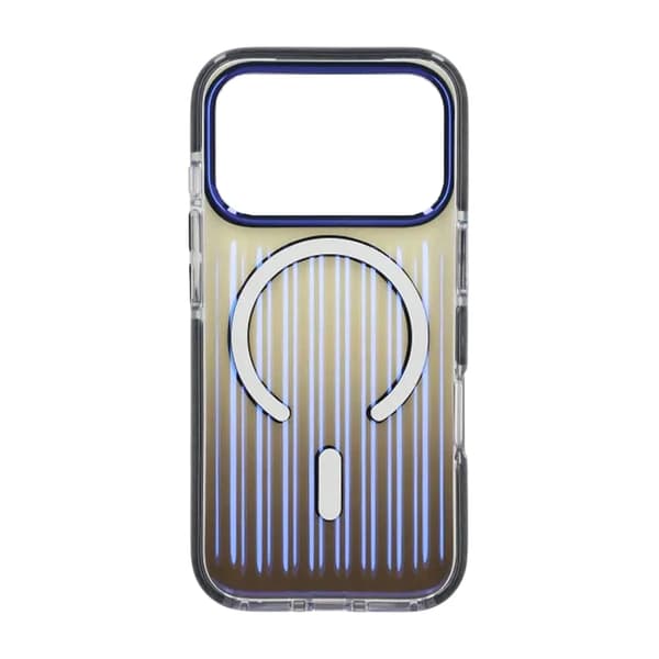 Corrugated Gradient Magnetic Case For iPhone 17 Pro Max Black