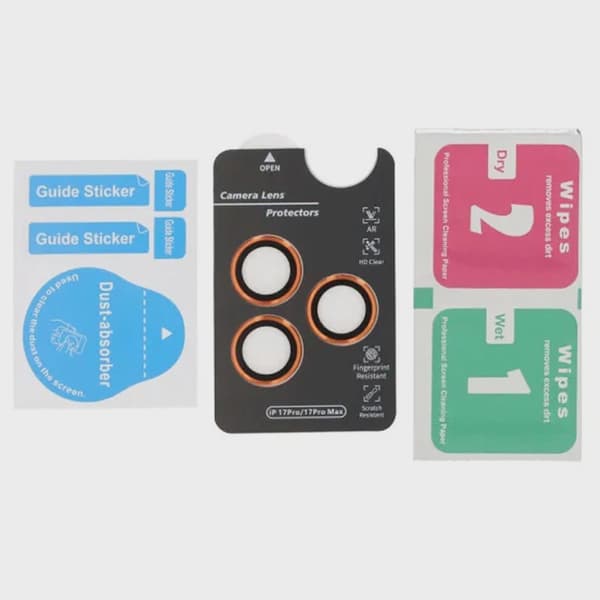 Tempered Glass Camera Protector for iPhone 17 Pro Max - Orange