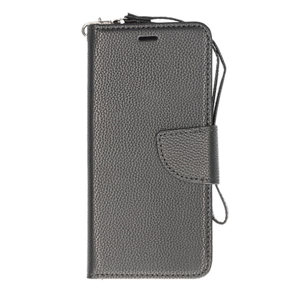 Samsung A40 Wallet Case with Stand - Black