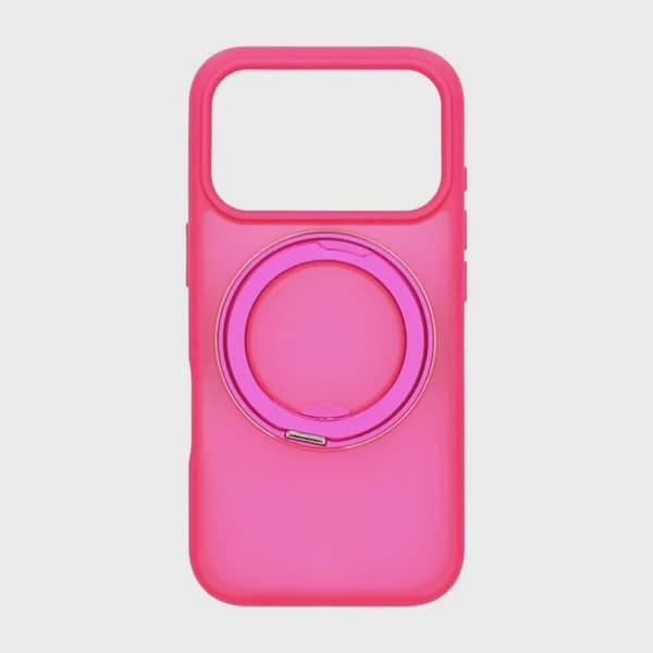Mobile Case Rotating Magnetic Stand for iPhone 17 Pro - Pink