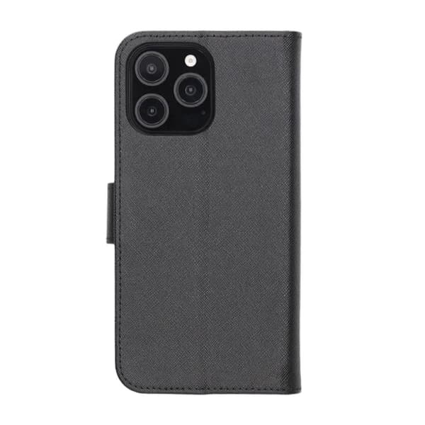 iPhone 16 Pro Max Wallet Case with Stand - Black